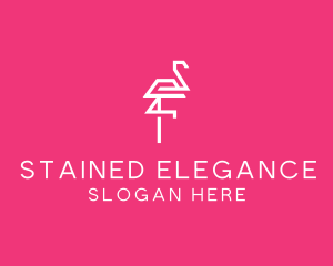 Modern Abstract Flamingo logo design