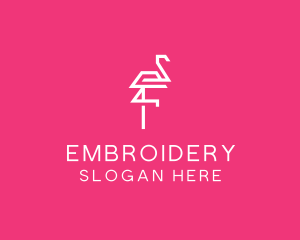 Modern Abstract Flamingo logo design