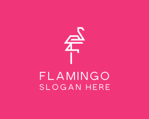 Modern Abstract Flamingo logo design