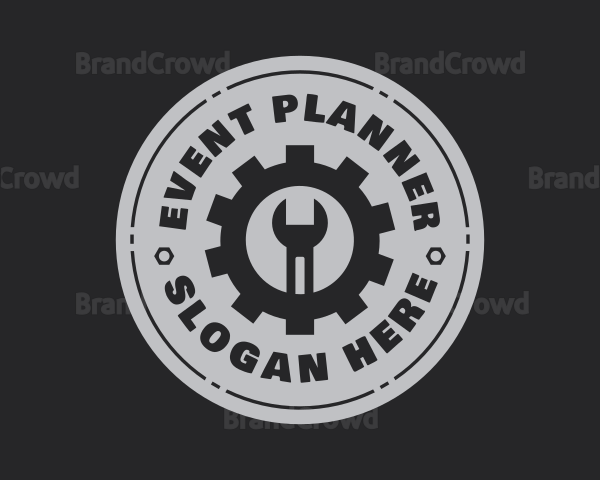 Mechanic Cogwheel Wrench Logo