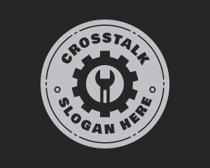 Mechanic Cogwheel Wrench Logo