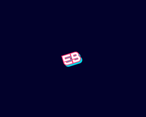 3D Neon Glitch Business Logo