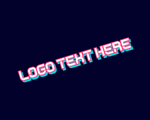 Internet - 3D Neon Glitch Business logo design