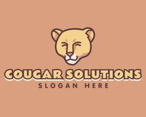 Wild Cougar Character logo design