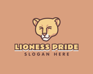 Lioness - Wild Cougar Character logo design