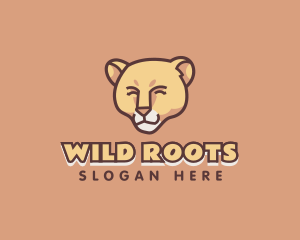 Wild Cougar Character logo design