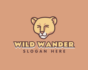 Wild Cougar Character logo design