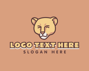 Feline - Wild Cougar Character logo design