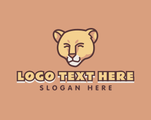 Cougar - Wild Cougar Character logo design