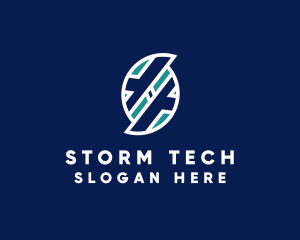 Tech Construction Letter S logo design