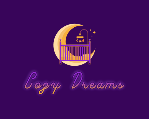 Moon Baby Crib logo design