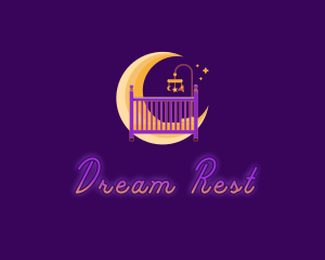 Moon Baby Crib logo design