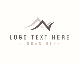 Residential - House Roof Property Renovation logo design