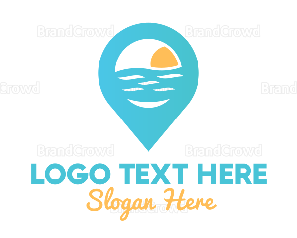 Cyan Beach Pin Logo