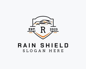 Sedan Car Shield Transport logo design