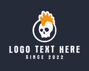 Tattoo Salon - Punk Skull Mohawk Gang logo design