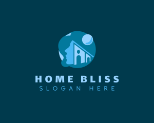 Housewife - Woman House Architecture logo design