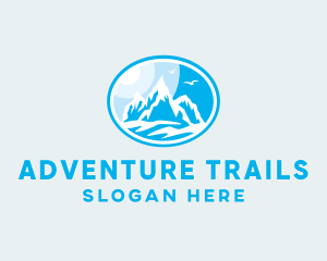 Mountain Peak Hiking logo design