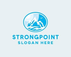 Hiker - Mountain Peak Hiking logo design