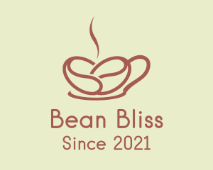 Heart Bean Cup logo design