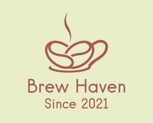 Heart Bean Cup logo design