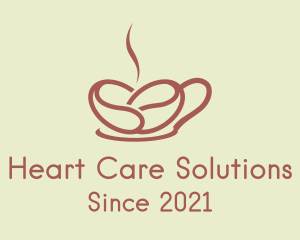 Heart Bean Cup logo design