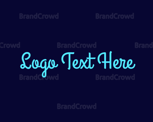 Bright Blue Handwriting Logo