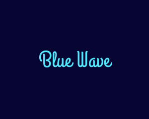 Bright Blue Handwriting logo design