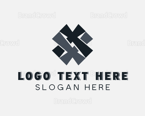 Weave Textile Pattern Letter X Logo