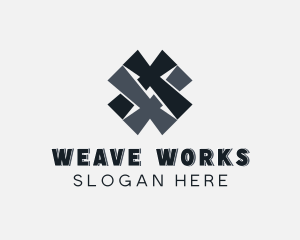 Weave - Weave Textile Pattern Letter X logo design