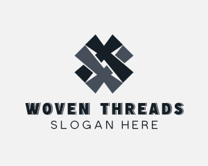 Woven - Weave Textile Pattern Letter X logo design