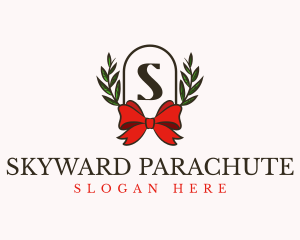 Gift Ribbon Wreath logo design