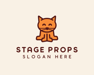 Cute Kitten Cat  logo design