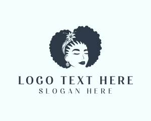 Hairdresser - Afro Female Salon logo design