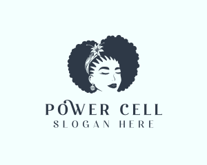 Afro Female Salon Logo