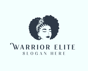 Afro Female Salon Logo