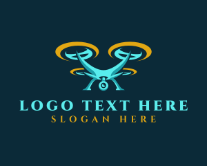 Digicam - Propeller Drone Camera logo design