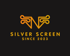 Game Streaming - Digital Cyberspace Letter N logo design