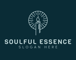 Spiritual - Minimalist Spiritual Candle logo design