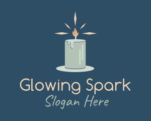 Shining Candle Light logo design