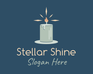 Shining Candle Light logo design