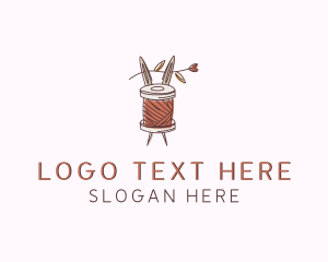 Diy - Flower Yarn Needle logo design