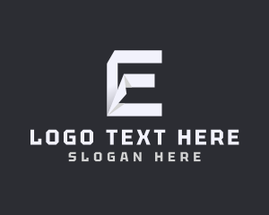 Black And White - Construction Builder Letter E logo design