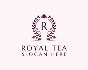 Luxury Royal Crown Wreath logo design