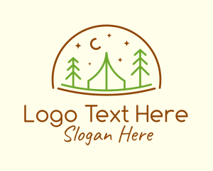 Tree - Minimalist Camping Destination logo design