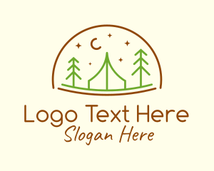 Minimalist Camping Destination Logo