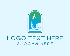 Tourist Spot - Airplane Travel Flight logo design