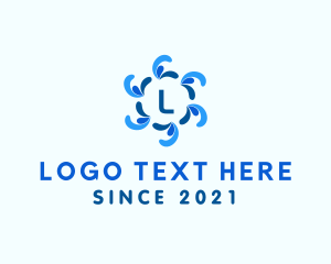 Water - Spiral Water Droplet logo design