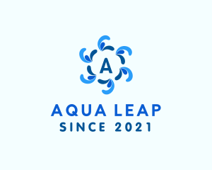 Spiral Water Droplet logo design