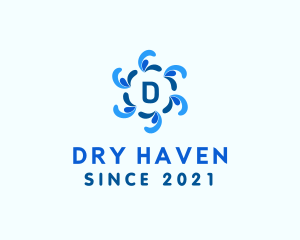 Spiral Water Droplet logo design